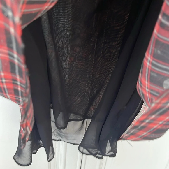 Torrid Chiffon Lurex Ruched Sleeve Blouse size 3 3x - Picture 11 of 12